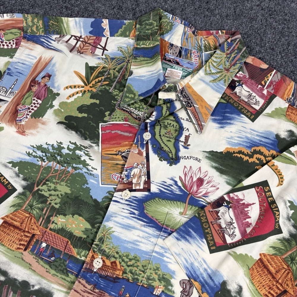 Men's Vintage Reyn Spooner Hawaiian Traditionals Camp Shirt AOP Asia Size XL